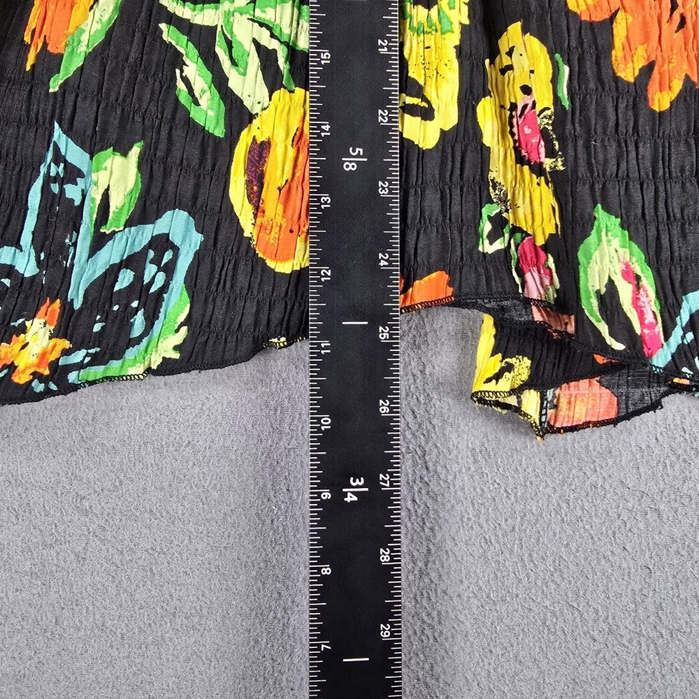 Urban Outfitters Dress Womens Large Black Floral Off Shoulder Smocked Sundress - Picture 5 of 9